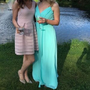 David’s Bridal Long Bridesmaid Dress - Spa -Size 6